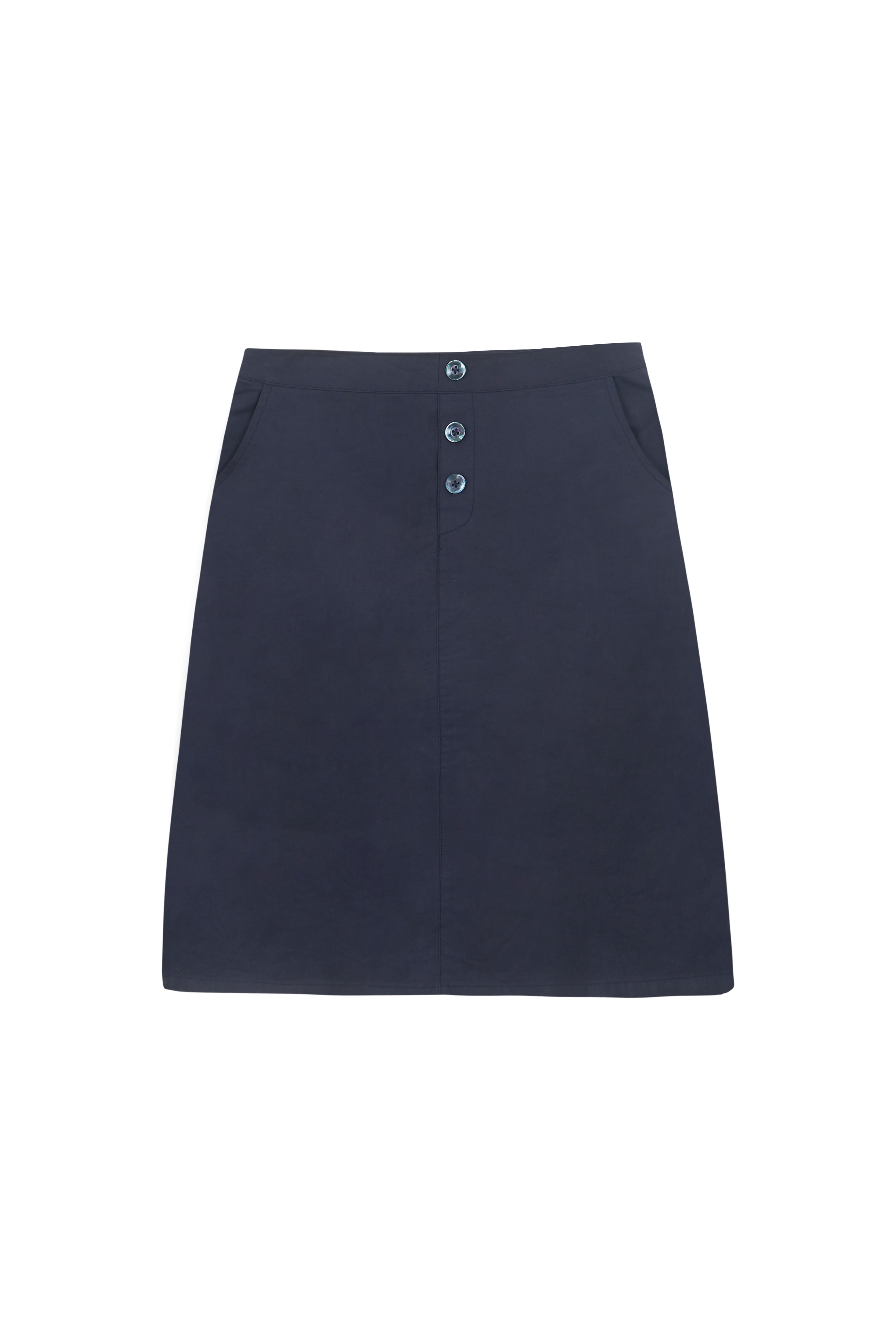 Wendy Poplin Skirt in Navy
